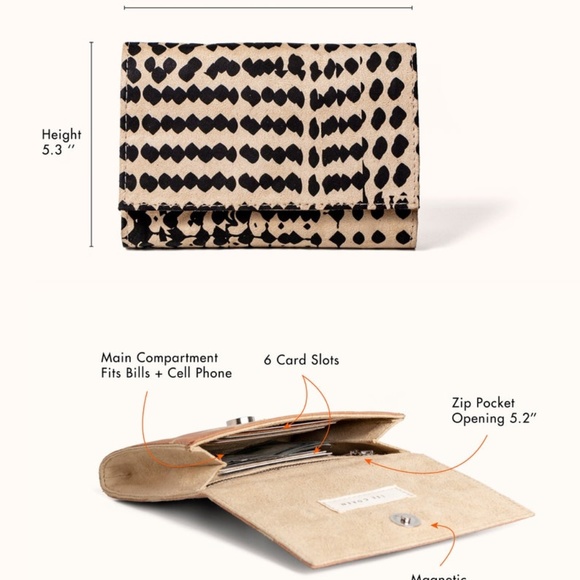 NWOT Lee Coren Minimalist Wallet in Crete - Vegan, Handcrafted in Israel - Picture 4 of 16